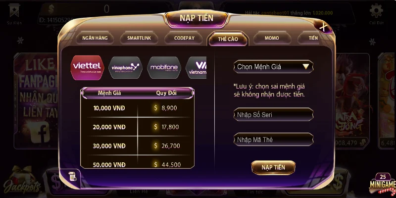 Các bước nạp - rút đơn giản trên nhà game Bayvip Các bước nạp - rút đơn giản trên nhà game Bayvip